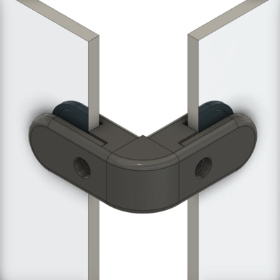 64-110-0 MODULAR SOLUTIONS PANEL CLAMP GLASS PANEL CORNER CONNETOR